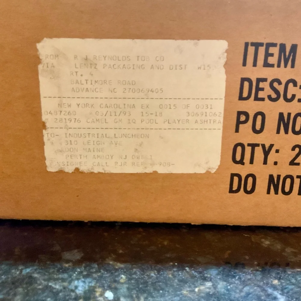 (20) Unopened case of Camel vintage ashtrays! Shipped in 1993! BRAND NEW!!! - Picture 2 of 6